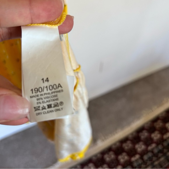 Kate Spade Yellow Sleeveless Dainty Bloom Tiered Maxi Dress 14 - Picture 4 of 6